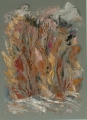 Поздняя осень<br />
(2006г; цветной картон, масло; 21х15см)