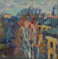 View from my window<br />
(1988, oil on cardboard; 12,5x12,5cm)
