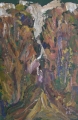 Late autumn<br />
(2006; colored cardboard, oil; 15х10сm)