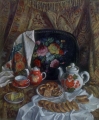 "Tea Still Life"<br />
(1986, oil on canvas; 95х80сm)