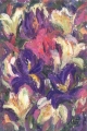 "Irises and lilies"<br />
(2004, oil on cardboard; 15х10сm)