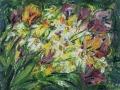 "Flowers for the holiday"<br />
(2002, oil on cardboard, 18,5x24,5cm)