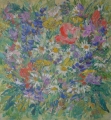 "Summer Flowers"<br />
(2008, oil on canvas on cardboard, oil, 26,5х25сm)