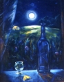 "Night Talk"<br />
(1999, oil on canvas; 65х50сm)