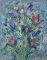 Разрешить написание латиницей<br />
"The first flowers"<br />
(2010, oil on cardboard; 21х18сm)