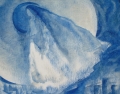 Голубая Луна<br />
(1988г;картон, масло; 29х18см)