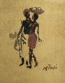 "The Maids"<br />
(2004; colored cardboard, gouache; 15х10сm)